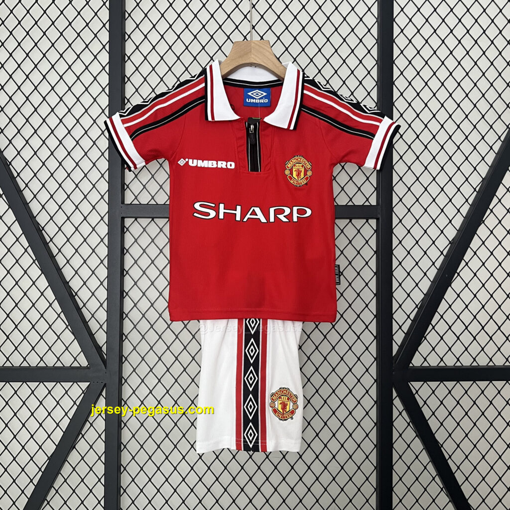 Manchester United Home Retro Kid Kits Children Sets Jerseys Supllier