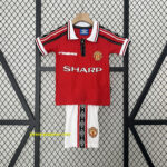 Manchester United Home Retro Kid Kits Children Sets Jerseys Supllier