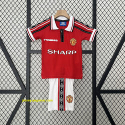 Manchester United Home Retro Kid Kits Children Sets Jerseys Supllier