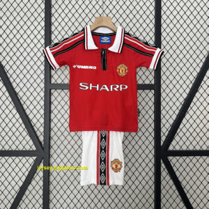 Manchester United Home Retro Kid Kits Children Sets Jerseys Supllier