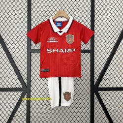 Manchester United Home Retro Kid Kits Youth Apparels