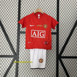 Manchester United Home Retro Kids Kits Champions League Version Cheap Jerseys Yu