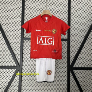 Manchester United Home Retro Kids Kits Champions League Version Cheap Jerseys Yu