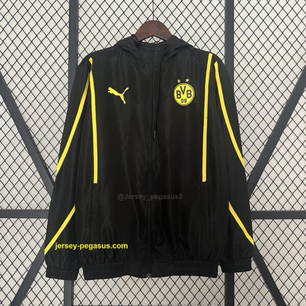 Dortmund BVB Black Windbreaker Dortmund BVB Black Windbreaker