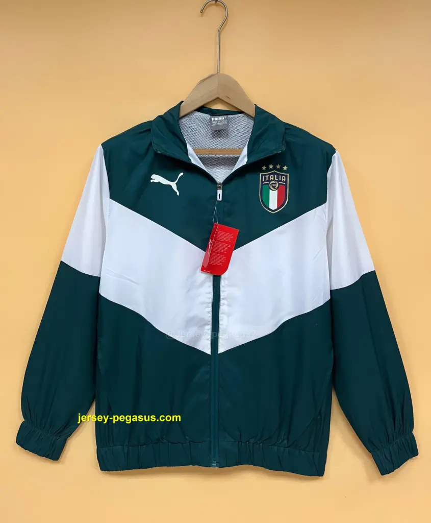 2022 Italy Windbreaker White-Green