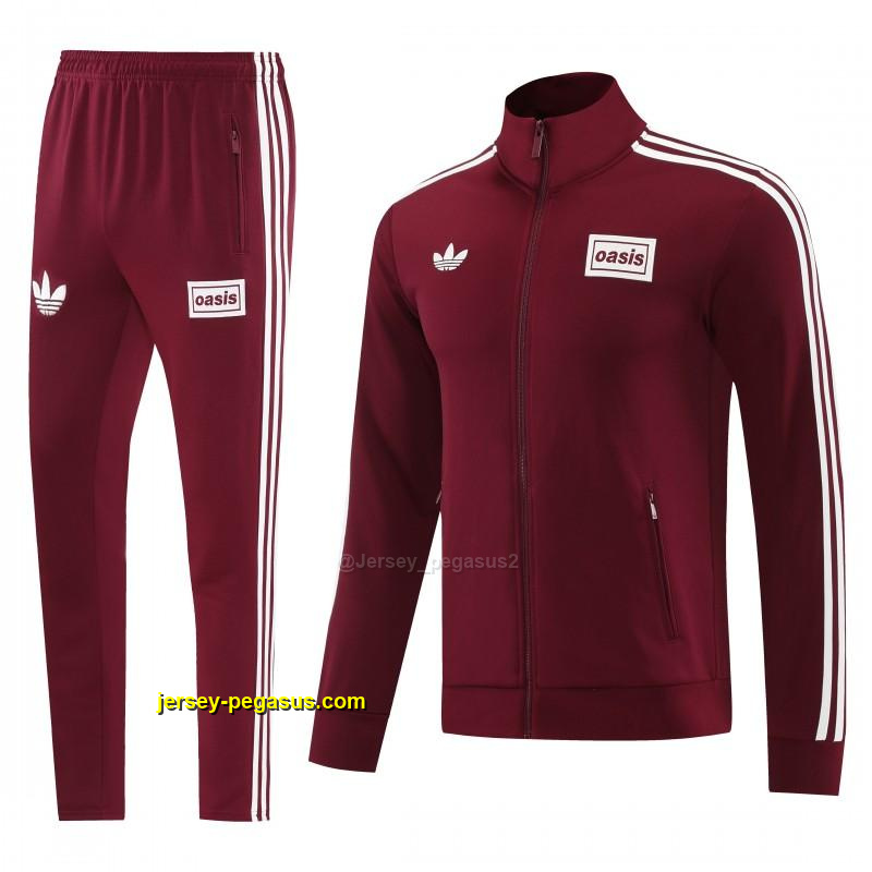 2026 Adidas x OASIS Wine Full Zipper Jacket + Long Pants 2026 Adidas x OASIS Wine Full Zipper Jacket + Long Pants