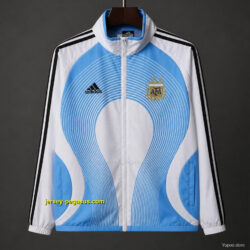 2026 Argentina Light Blue & White Windbreaker Jacket