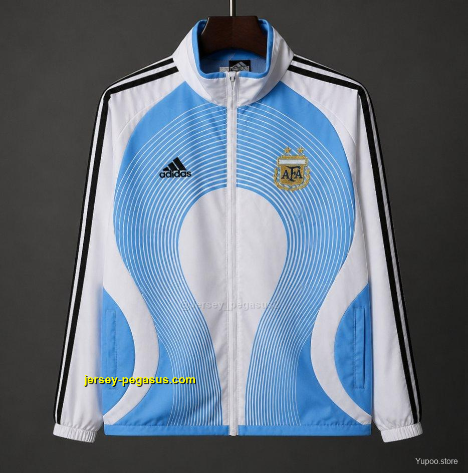 2026 Argentina Light Blue & White Windbreaker Jacket 2026 Argentina Light Blue & White Windbreaker Jacket