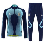 2026 Argentina Navy & Sky Blue Full Zipper Jacket Tracksuit + Long Pants