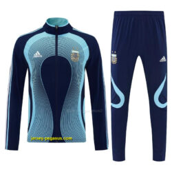 2026 Argentina Navy & Sky Blue Full Zipper Jacket Tracksuit + Long Pants