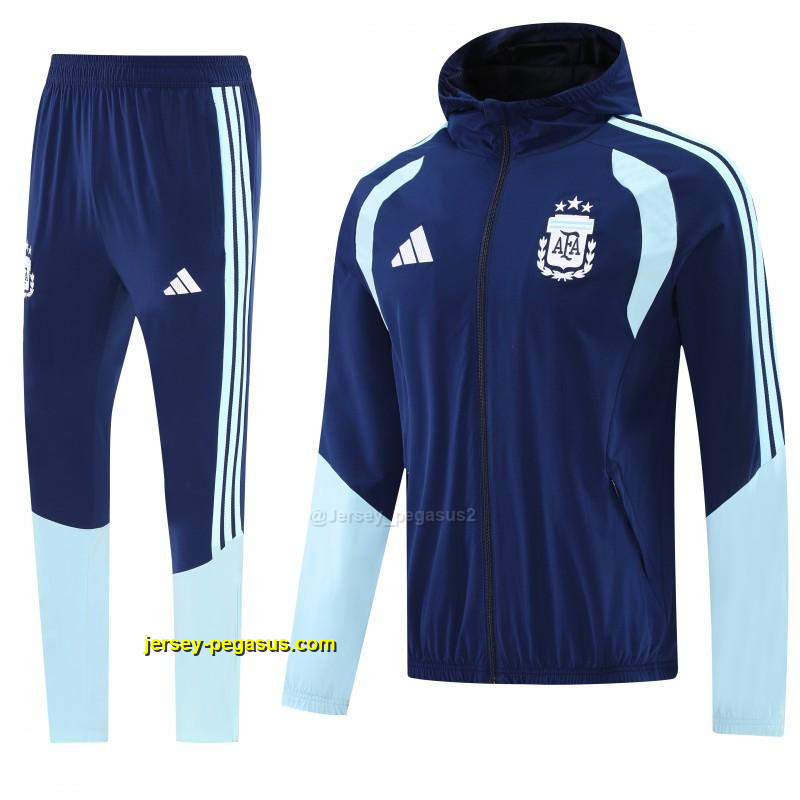 2026 Argentina Navy Blue Full Zipper Jacket + Long Pants