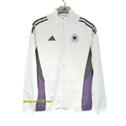 2025 Germany White Full Zipper Windbreaker