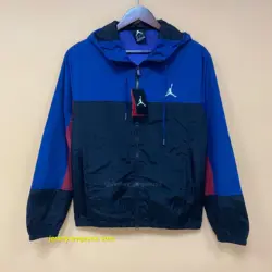 2022 Jordan Windbreaker Black and Blue