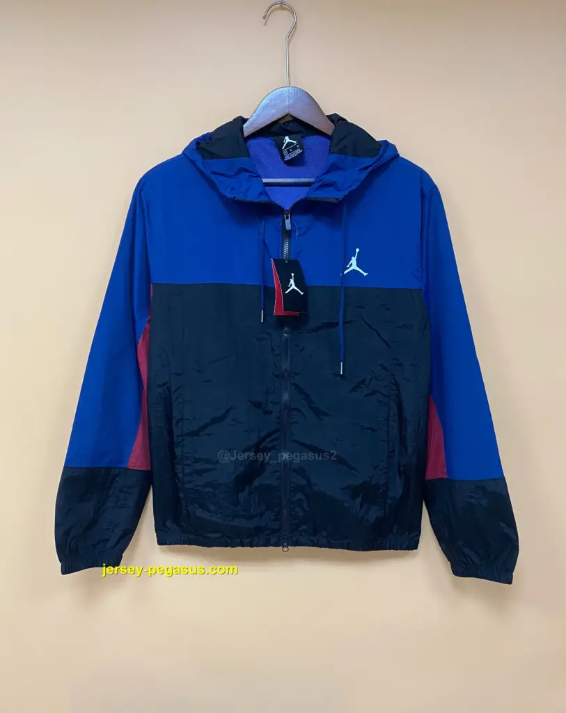 2022 Jordan Windbreaker Black and Blue