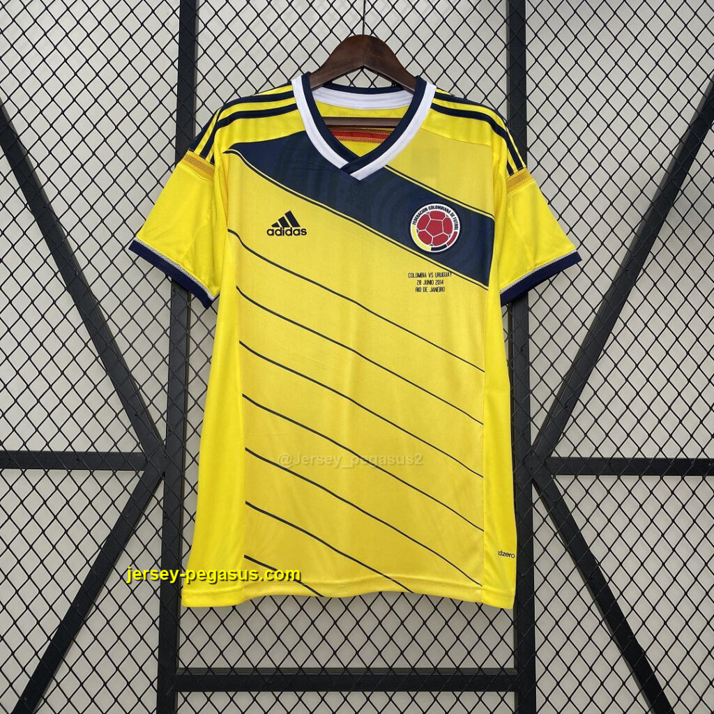 2014 Colombia Home Retro Kit Vintage Shirt