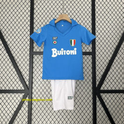 Napoli Home Kids Retro Kits Maradona Children Shirt Football Jerseys