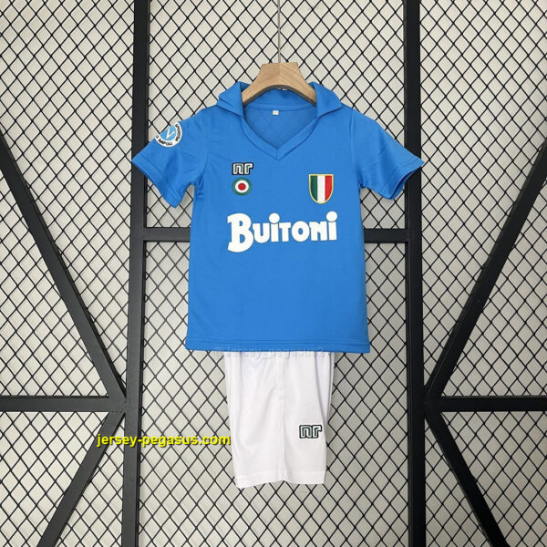 Napoli Home Kids Retro Kits Maradona Children Shirt Football Jerseys Napoli Home Kids Retro Kits Maradona Children Shirt Football Jerseys