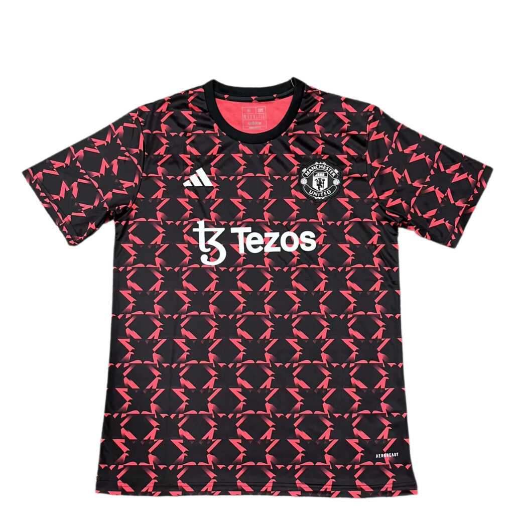 Manchester United 2024-25 Pre-Match Training Jersey Red Black