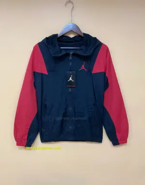 2022 Jordan Windbreaker Black and Red