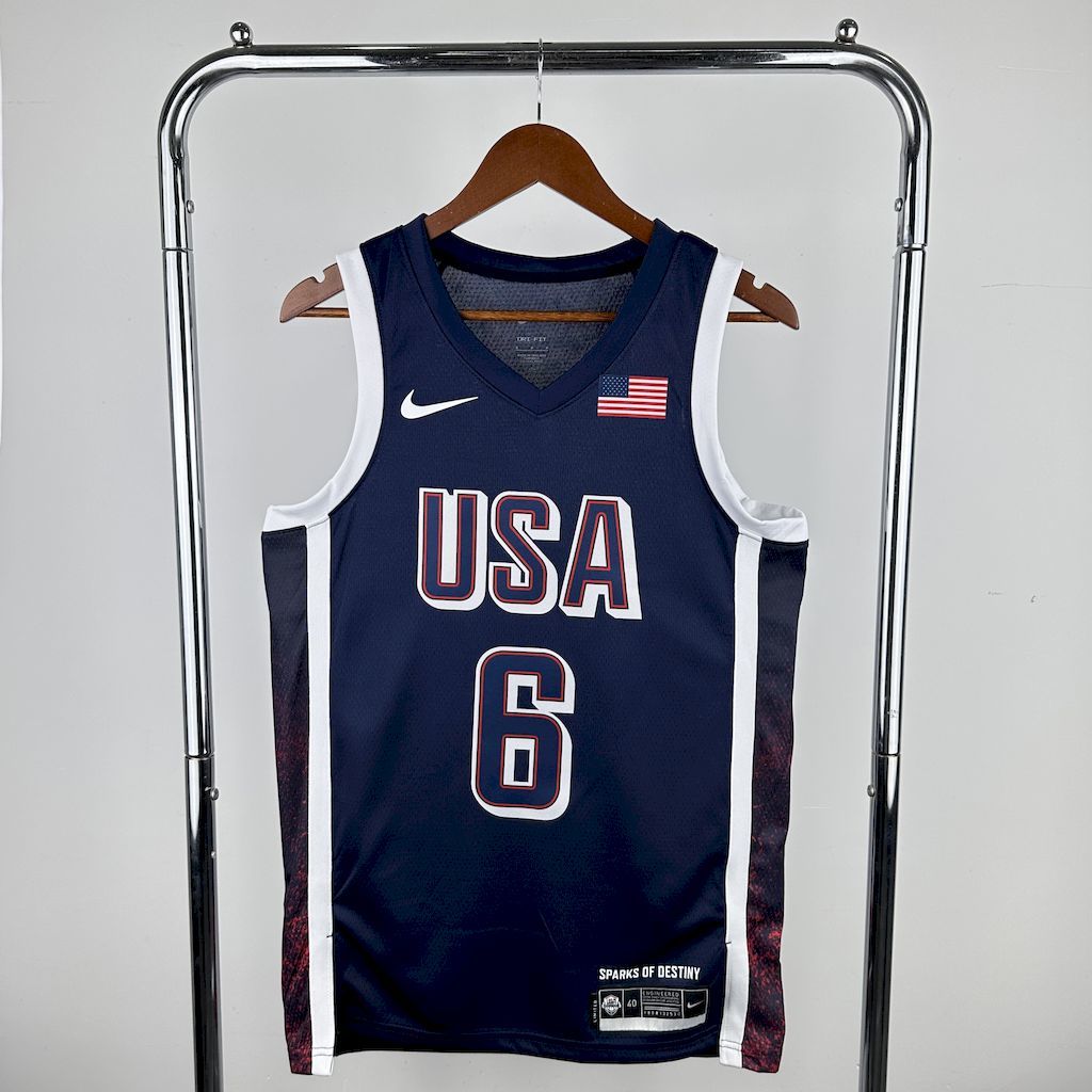 Olimpic USA 2024 JAMES#6 Away Jersey Olimpic USA 2024 JAMES#6 Away Jersey