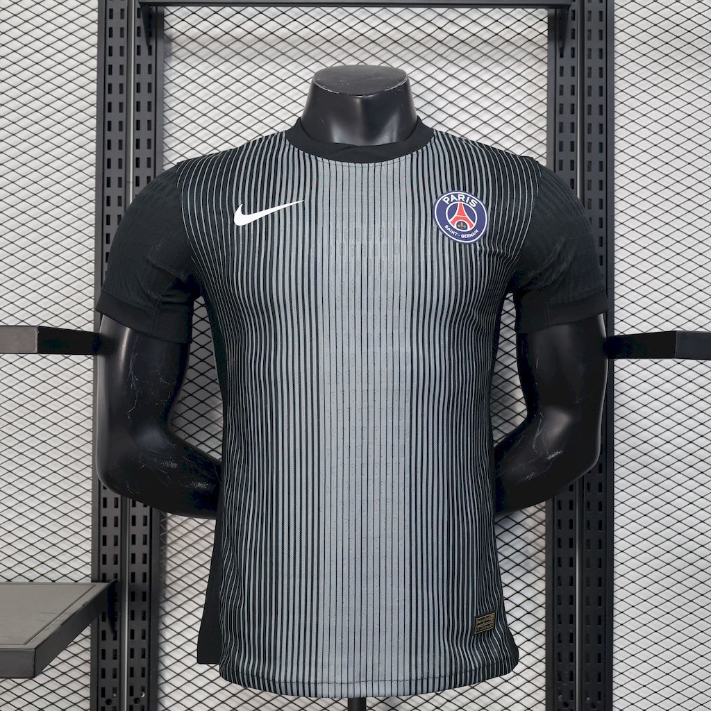 Paris Saint-Germain 2024-25 Black goalkeeper uniform Jersey Player Version Paris Saint-Germain 2024-25 Black goalkeeper uniform Jersey Player Version