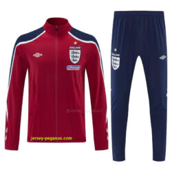 2026 England Red & Navy Blue Full Zipper Jacket Tracksuit + Long Pants