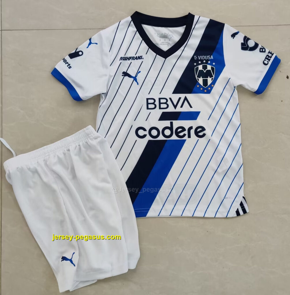 Rayados Monterrey Away Kids Kits Children Shirt Soccer Jerseys