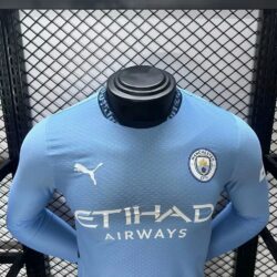 Manchester City 2024-25 Home Long Sleeves Jersey – Player Versi