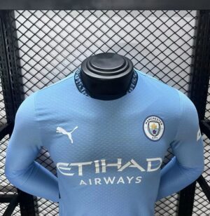 Manchester City 2024-25 Home Long Sleeves Jersey – Player Versi