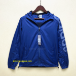 Adidas Trench Coat com capuz azul escuro