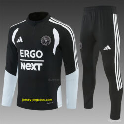 2026 Inter Miami CF Black & White Half Zipper Jacket Tracksuit + Long Pants