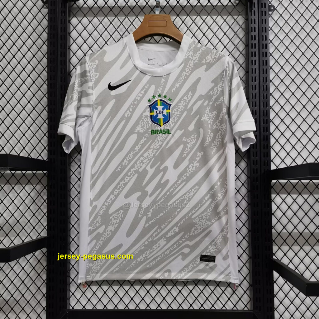 Brazil Goalkeeper Kit White Soccer Jersey