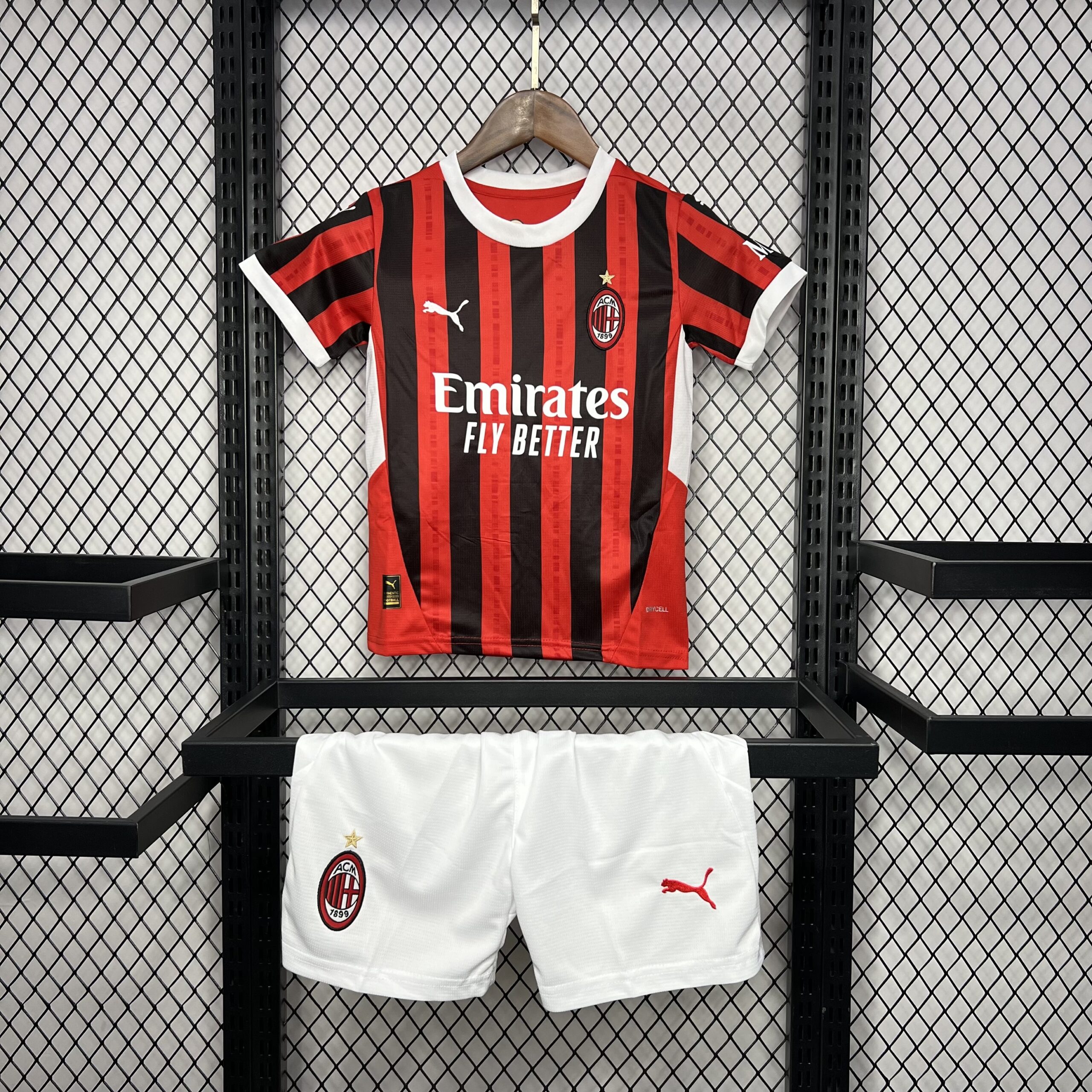 AC Milan 2024-25 Home Kids Kit AC Milan 2024-25 Home Kids Kit
