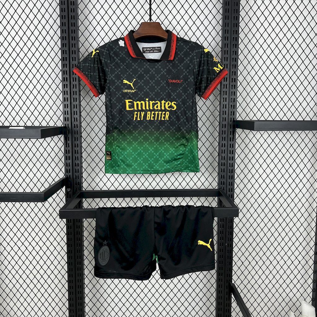 AC Milan 2025-26 Co-Branded Black Edition Kids Kit AC Milan 2025-26 Co-Branded Black Edition Kids Kit