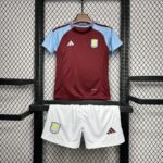 Aston Villa 2024-25 Home Kids Kit