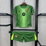 Barcelona 2025-26 Green Goalkeeper Kids Kit
