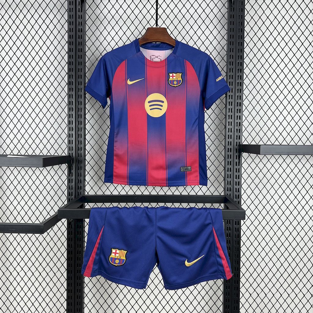 Barcelona 2025-26 Home Kids Kit