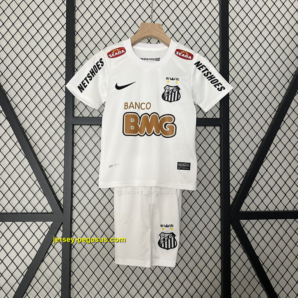 Santos Home Retro Kids Kit Soccer Jersey
