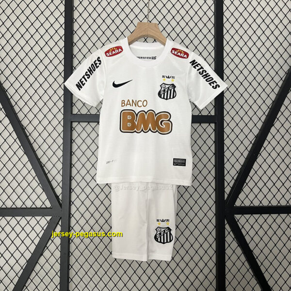 Santos Home Retro Kids Kit Soccer Jersey Santos Home Retro Kids Kit Soccer Jersey