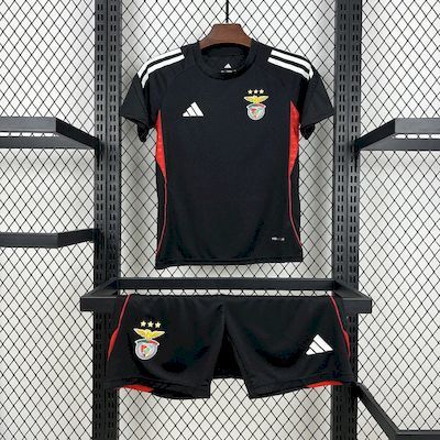 Benfica 2025-26 Black pre-match training suit Kids Kit