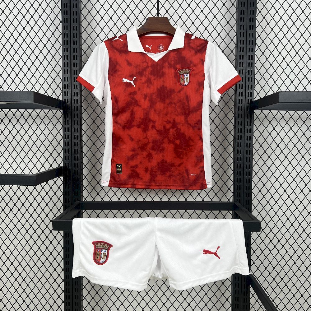 Braga 2025-26 Home Kids Kit Braga 2025-26 Home Kids Kit