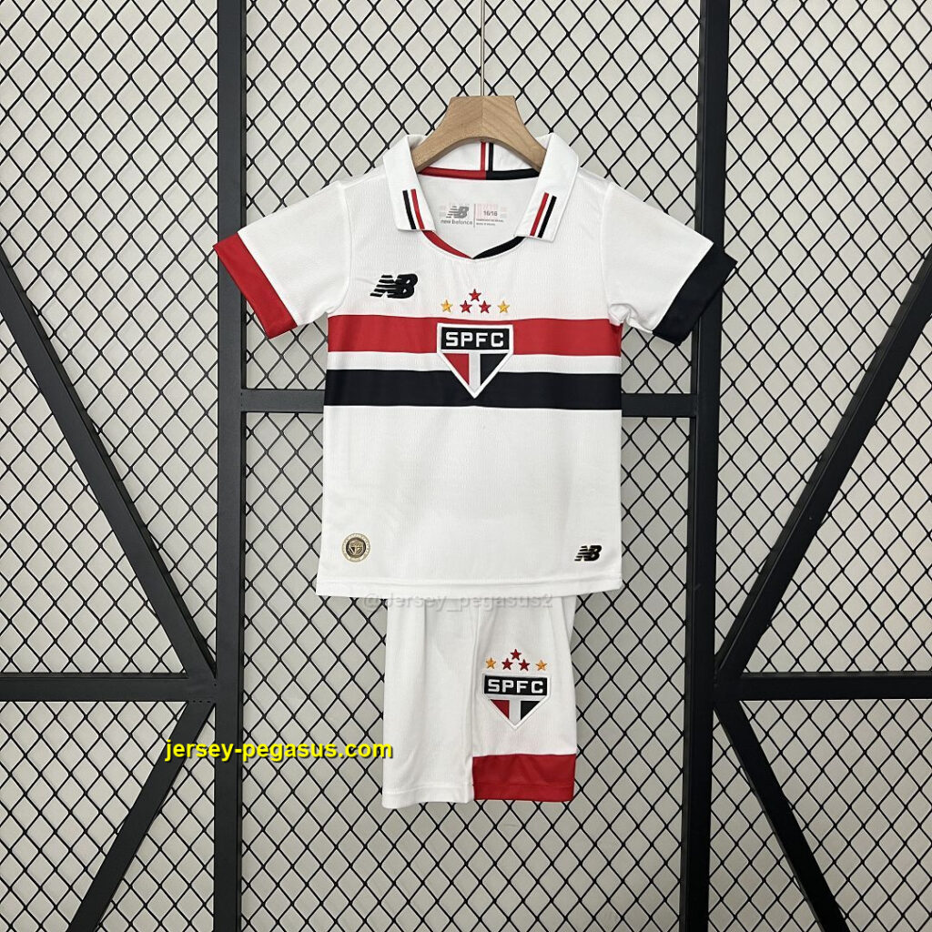 Sao Paulo Home Kid Kits Children Sets Football Replicas