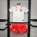 Denmark 2024-25 Euro Away Kids Kit