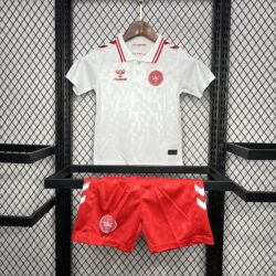 Denmark 2024-25 Euro Away Kids Kit