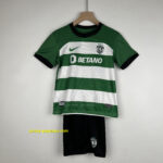 Sporting Lisbon Home Kids Kits Children Suits Football Jerseys