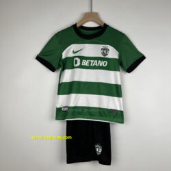 Sporting Lisbon Home Kids Kits Children Suits Football Jerseys