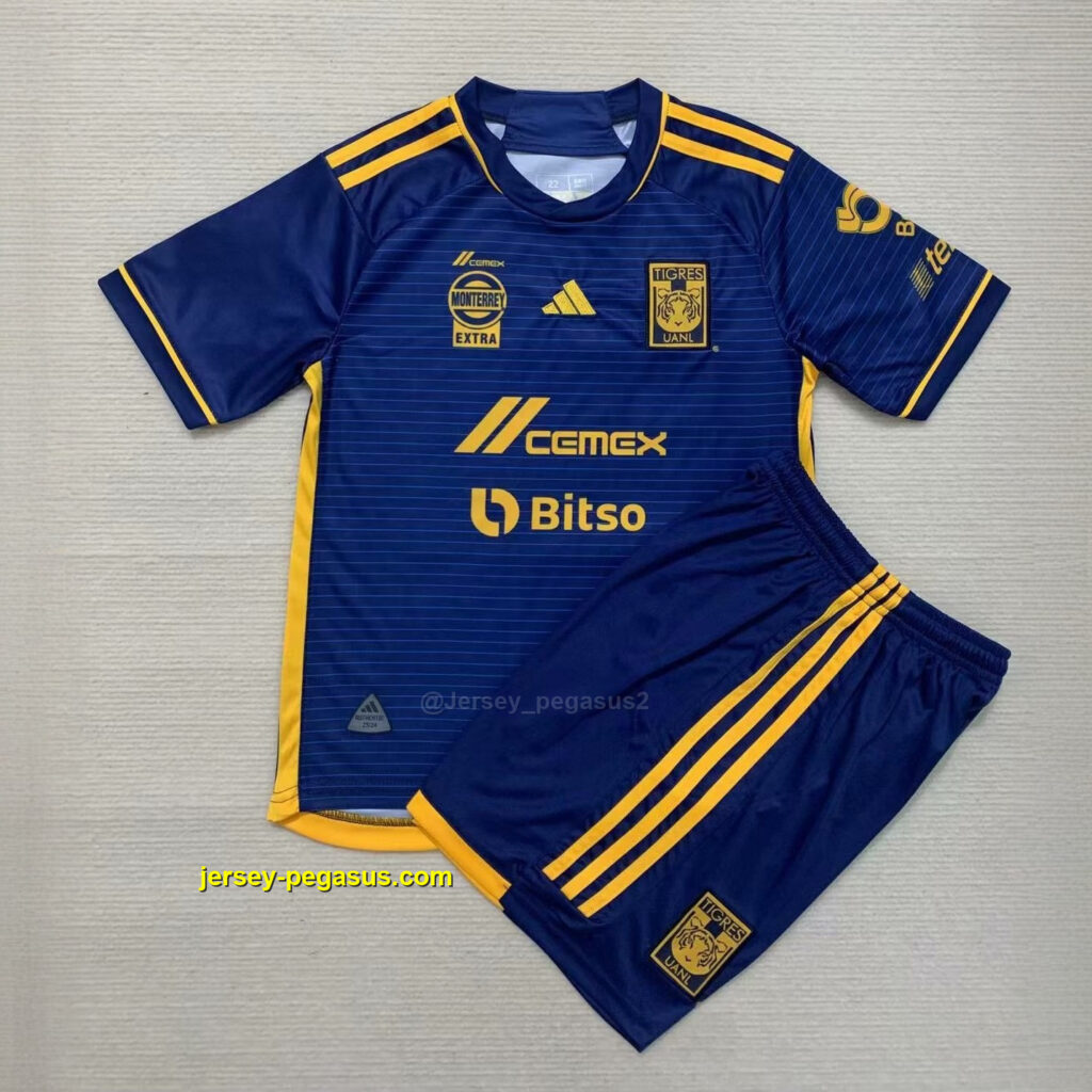 Tigres UANL Away Kids Kits Children Sets Soccer Jerseys