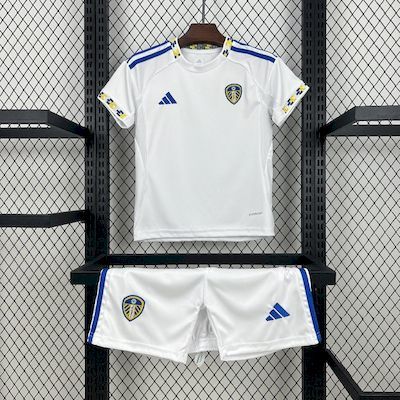 Leeds United F.C. 2025-26 Home Jersey Kids Kit
