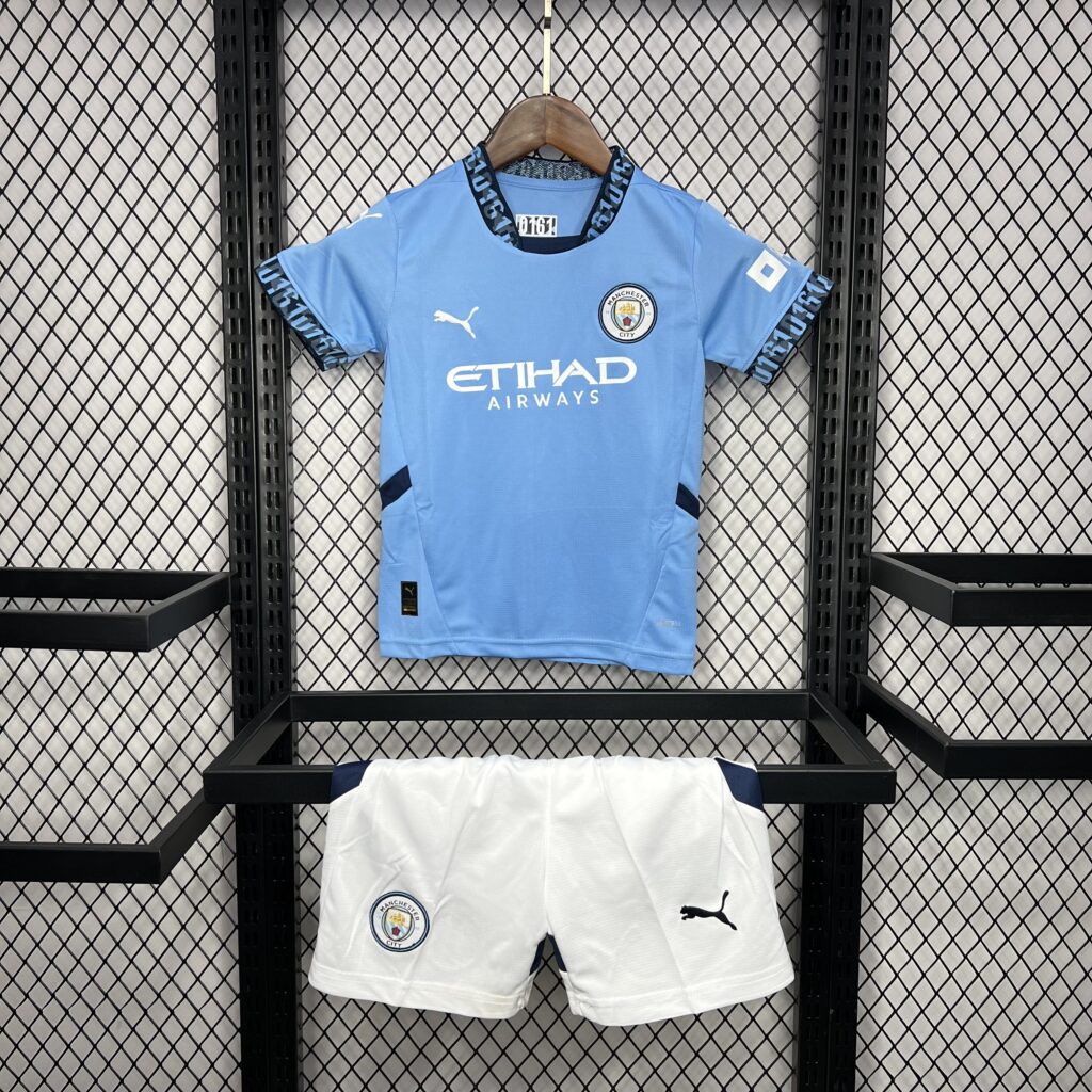Manchester City 2024-25 Home Kids Kit