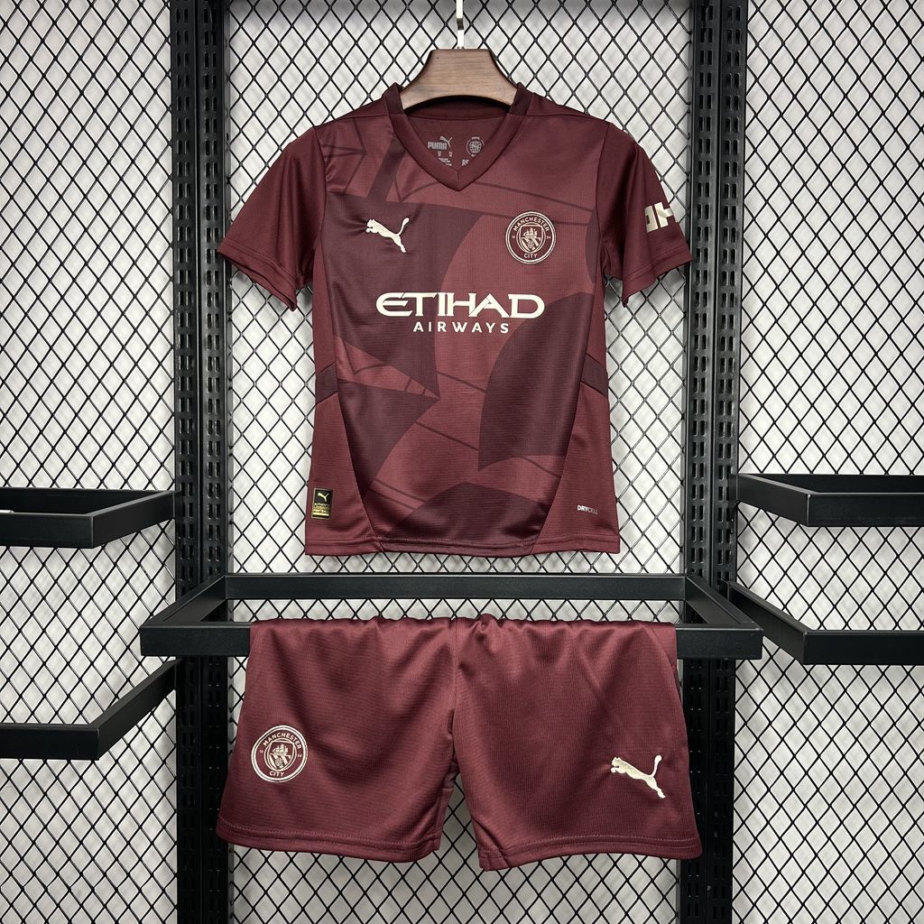 Manchester City 2024-25 Third Away Kids Kit